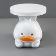 Modern Cartoon Duck Ornament Tray Side Table - White - Multifunctional coffee table