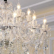Modern Clear Crystal Chandelier Lamp - 4 Arm Lights / Chrome Metal / With LED Bulbs 4W - Chandelier