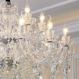 Modern Clear Crystal Chandelier Lamp - 4 Arm Lights / Chrome Metal / With LED Bulbs 4W - Chandelier