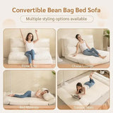 Modern Convertible Bean Bag Folding Fur Sofa Bed - Compressed Sofa
