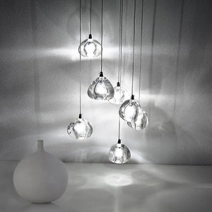 Modern Crystal Chandelier LED Long Pendant - Lamps