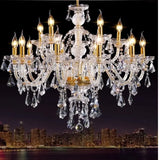 Modern Crystal K9 Chandelier Lamp - 18 Arm Lights / Silver with Cognac / Without Bulbs - Chandelier