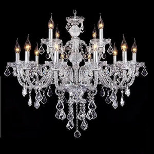 Crystal K9 Chandelier Polished Chrome Flush Mount Lighting - view 8