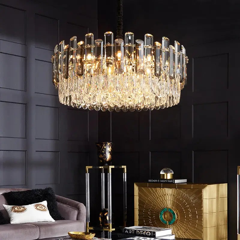 Modern Crystal Luxury Chandelier Golden Lamp - Chandelier