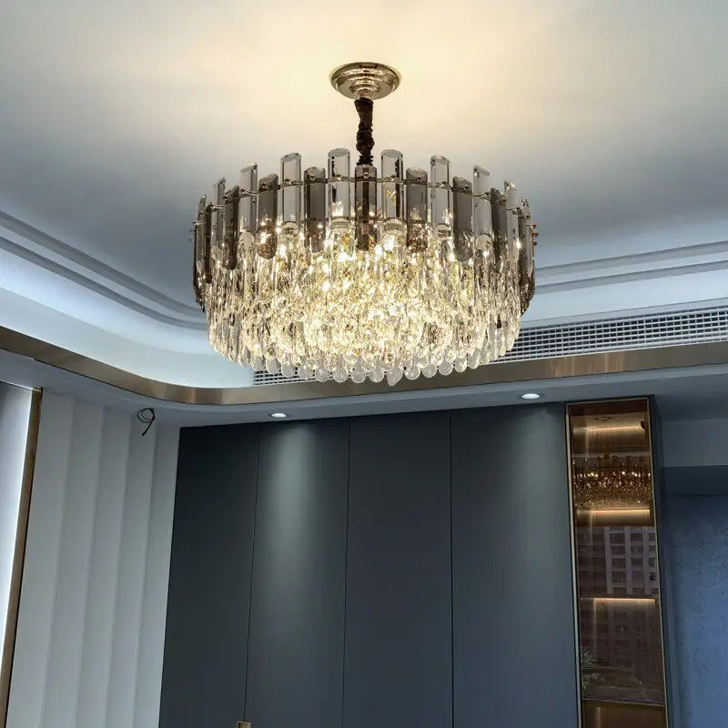 Modern Crystal Luxury Chandelier Golden Lamp - Chandelier