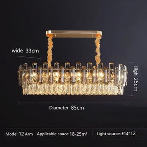 Crystal Golden Chandelier Flush Mount Lighting 40-75cm - view 7