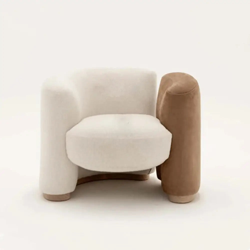 Modern Curved Cashmere Sofa Creative Color Matching Luxury - Beige - Sofa