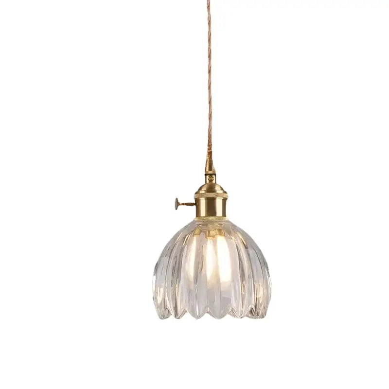Modern Glass LED Pendant Switch Hanging Lamp - Clear - 15 x 18 x 150 cm / Not Inlcude Bulb - Ceiling Lamp