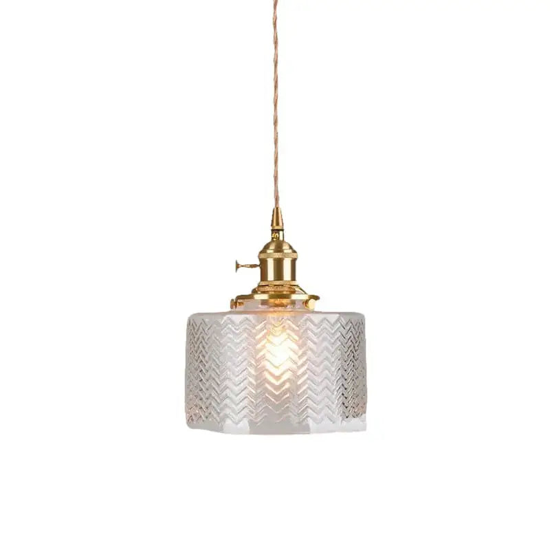 Modern Glass LED Pendant Switch Hanging Lamp - Clear - 17 x 20 x 150 cm / Not Inlcude Bulb - Ceiling Lamp