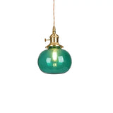 Modern Glass LED Pendant Switch Hanging Lamp - Green - 13 x 17 x 150 cm / Not Inlcude Bulb - Ceiling Lamp