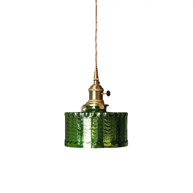 Modern Glass LED Pendant Switch Hanging Lamp - Green - 15.5 x 17.5 x 150 cm / Not Inlcude Bulb - Ceiling Lamp