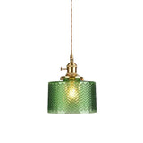 Modern Glass LED Pendant Switch Hanging Lamp - Green - 17 x 20 x 150 cm / Not Inlcude Bulb - Ceiling Lamp
