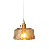 Modern Glass LED Pendant Switch Hanging Lamp - Orange - 17 x 16.5 x 150 cm / Not Inlcude Bulb - Ceiling Lamp
