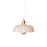 Modern Glass LED Pendant Switch Hanging Lamp - Pink - 25 x 17 x 150 cm / Not Inlcude Bulb - Ceiling Lamp