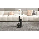 Modern Irregular Base Oval Side Coffee Table - Black Table 50cm - Multifunctional coffee table