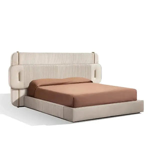 Modern Italian Luxury Oversized Backrest Bed - Bedroom
