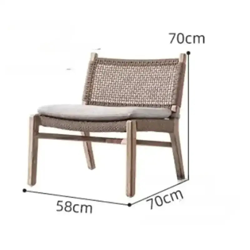 Modern Japanese Garden Sofa waterproof cushion detail showcasing durable outdoor fabric texture and japandi design elements