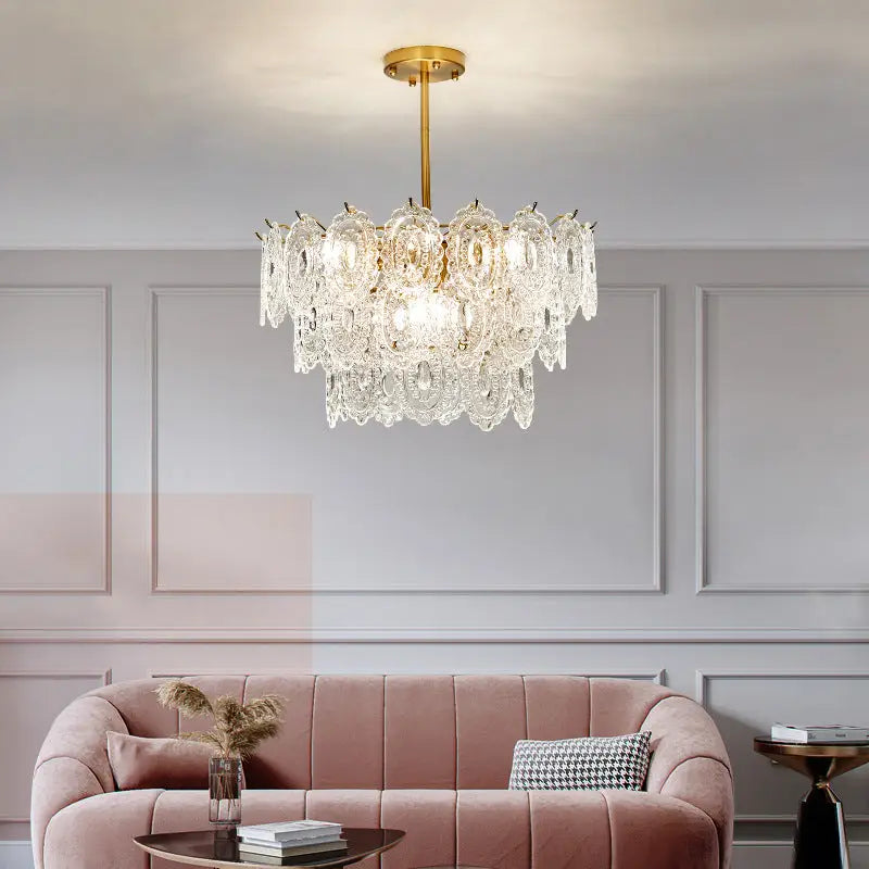 Modern K9 Crystal Round Shape Chandelier Lamp - Chandelier