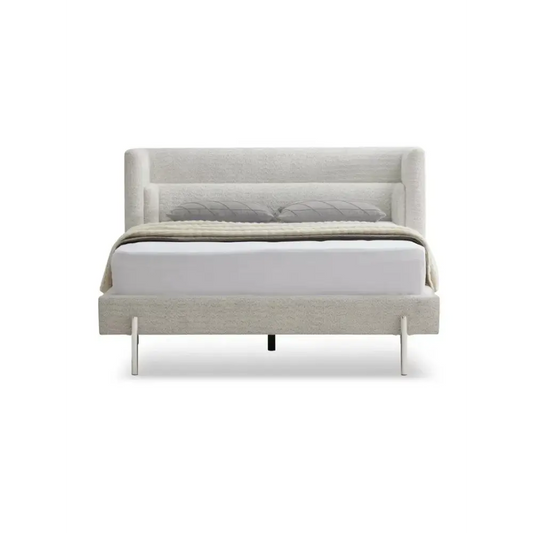 Modern King Wooden Sturdy Slat Bed Frame - 194 W X 214 D X 117 H cm - Bedroom