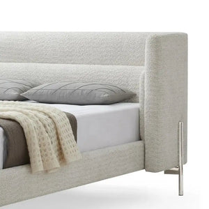 Modern King Wooden Sturdy Slat Bed Frame - 194 W X 214 D X 117 H cm - Bedroom