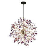 Modern Led Tree Chandeliers - Purple agate / 20 Lights - Lamps