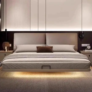 Modern Levitation Double Side Table Bed Frame - Side Table - 2 / 150x190cm - Bedroom