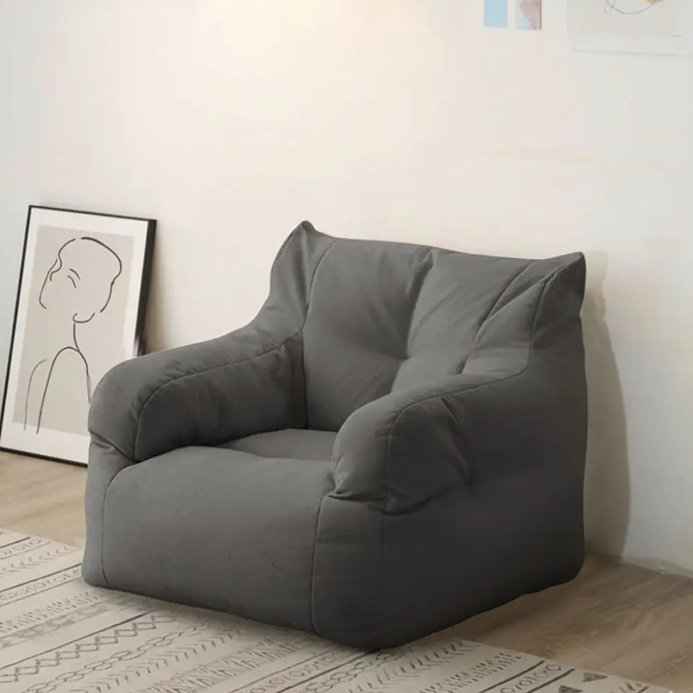 Modern Lightweight Stripe Bean Bag Chair - Dark gray - Sofa