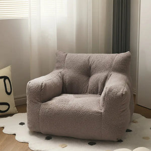 Modern Lightweight Stripe Bean Bag Chair - Gray - Sofa