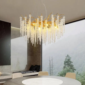 Modern Luxury Crystal Tassel Chandeliers - Lamps