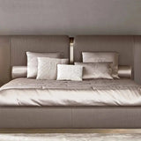 Modern Luxury Leather Double High End Bed Frame - Black / Queen - Bedroom