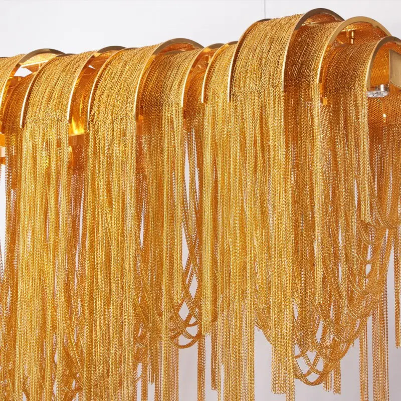 Modern Luxury Tassel Chain LED Pendant Lights - Lamps