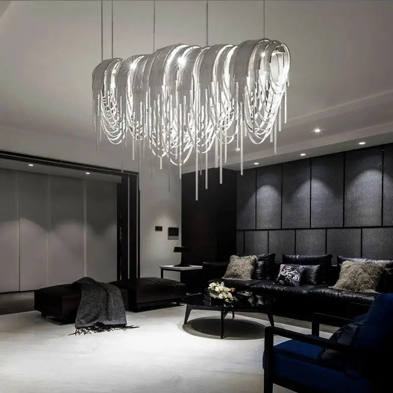 Modern Luxury Tassel Chain LED Pendant Lights - Lamps