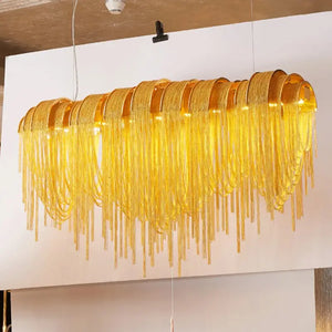 Modern Luxury Tassel Chain LED Pendant Lights - Lamps