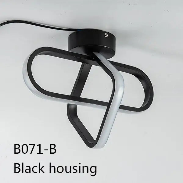 Modern Minimalist Abstrac Ceiling Lamp - Black Housing 1 / Warm White - Lamps