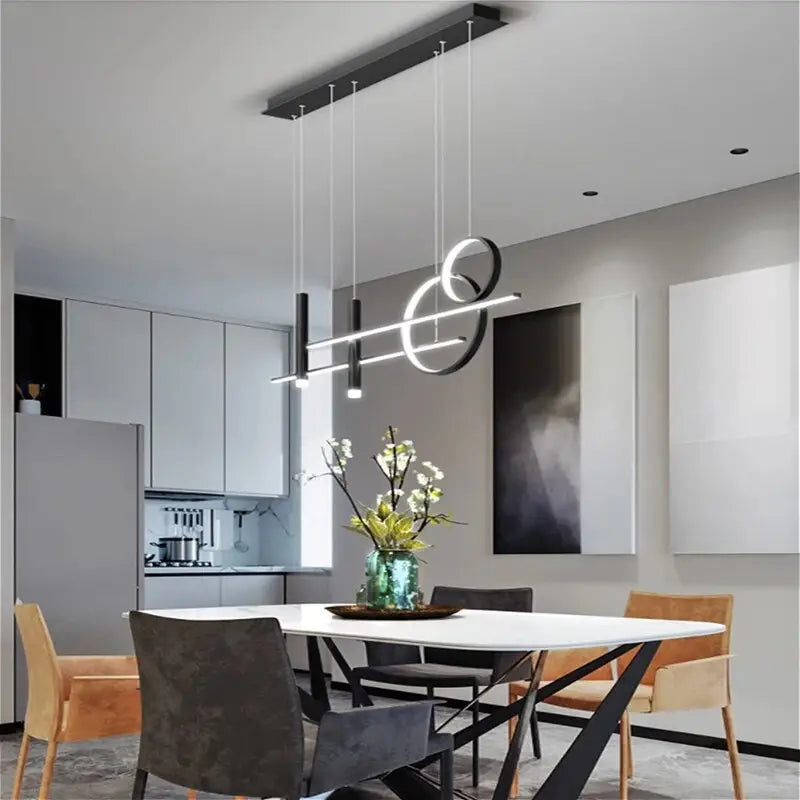 Nordic LED Chandelier Dimmable Aluminum Dining Light - view 5