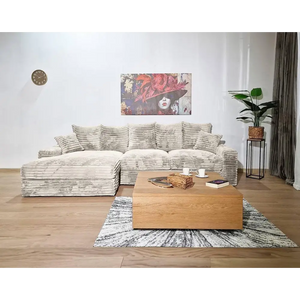 Modern Minimalist Corduroy Cloud Wide Seat Compressed Sofa - 297x172x72cm - Compressed Sofa