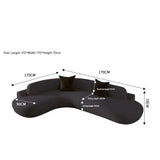 Modern Minimalist Curved Coffee Table Sofa Set - 170x170x70cm 1 - Compressed Sofa