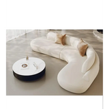 Modern Minimalist Curved Coffee Table Sofa Set - 210x210x70cm - Compressed Sofa