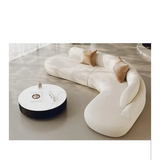 Modern Minimalist Curved Coffee Table Sofa Set - 240x240x70cm - Compressed Sofa