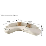 Modern Minimalist Curved Coffee Table Sofa Set - 280x280x70cm - Compressed Sofa