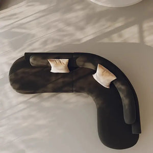Modern Minimalist Curved Coffee Table Sofa Set - Compressed Sofa