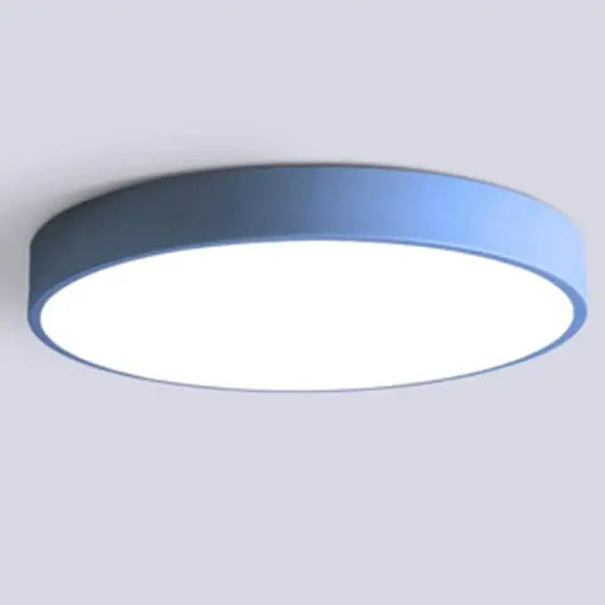 Modern Minimalist LED Flush Mount Ceiling Lamp - Blue / D23CM-12W / Neutral Light - 4000k - Ceiling Lamp