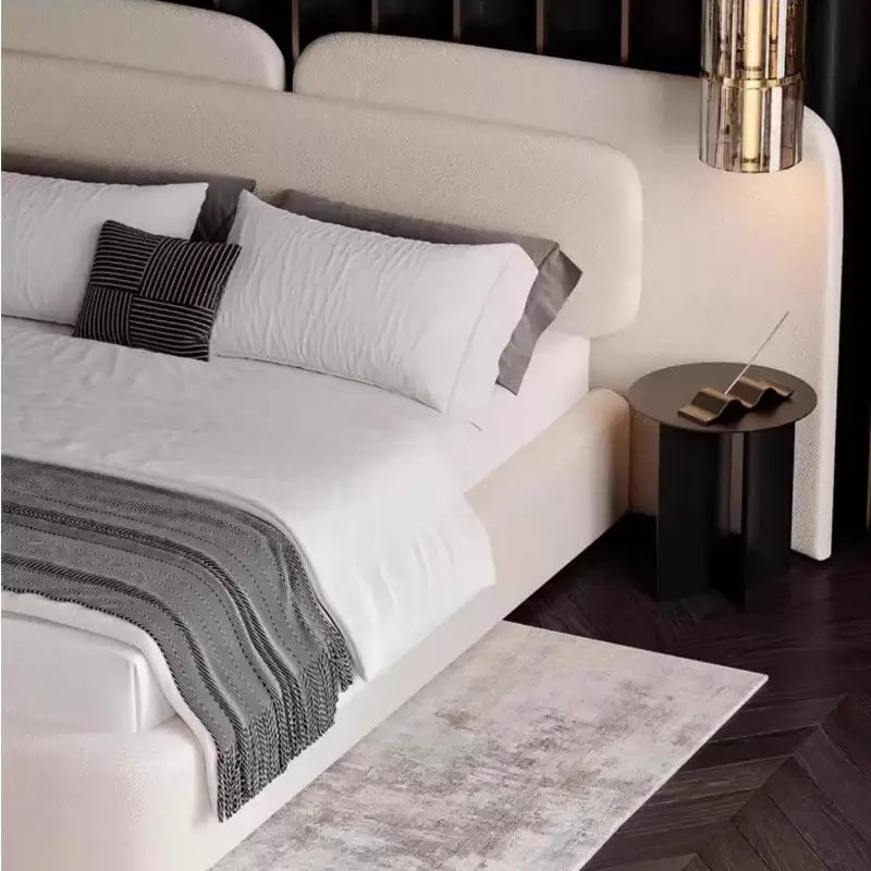 Modern Minimalist Luxury Wooden Double Queen Bed Frames - 180 x 200 cm - Bedroom