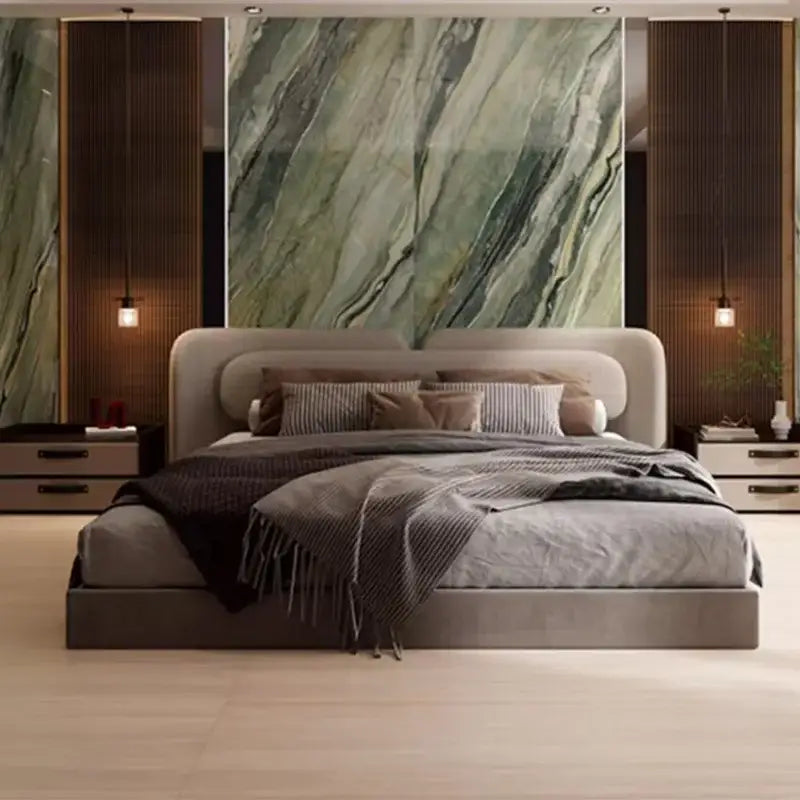 Modern Minimalist Luxury Wooden Double Queen Bed Frames - 150 x 200 cm - Bedroom