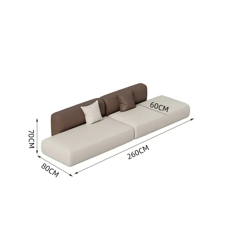 Modern Minimalist Nordic PU Leather Compressed Sofa Set - 260X80X70CM - Compressed Sofa