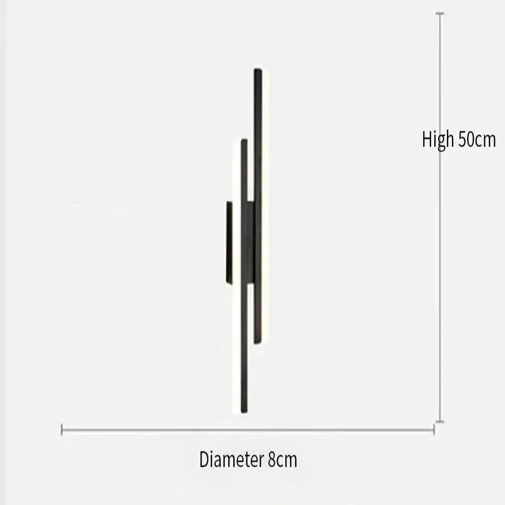 Modern Minimalist Steps LED Wall Lamp - Black Right / Cool (5500-7000K) - Wall Lamp
