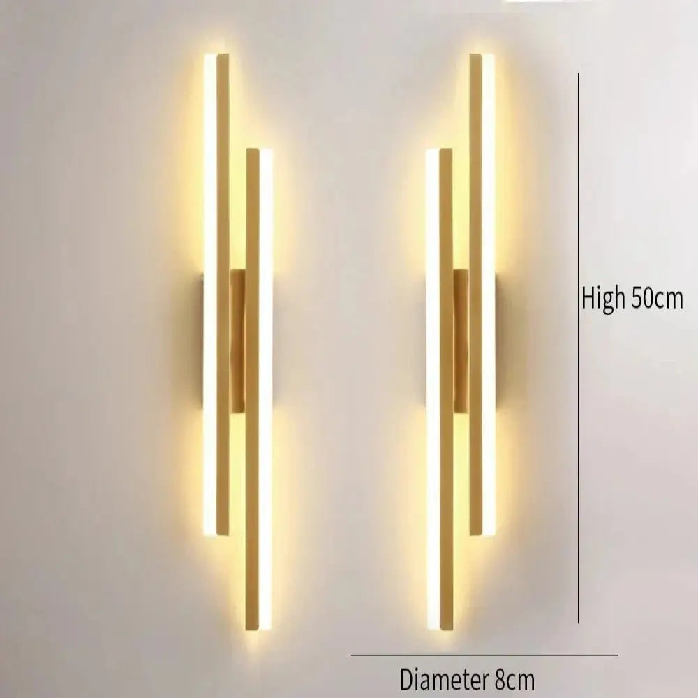 Modern Minimalist Steps LED Wall Lamp - Gold Left Right / Cool (5500-7000K) - Wall Lamp