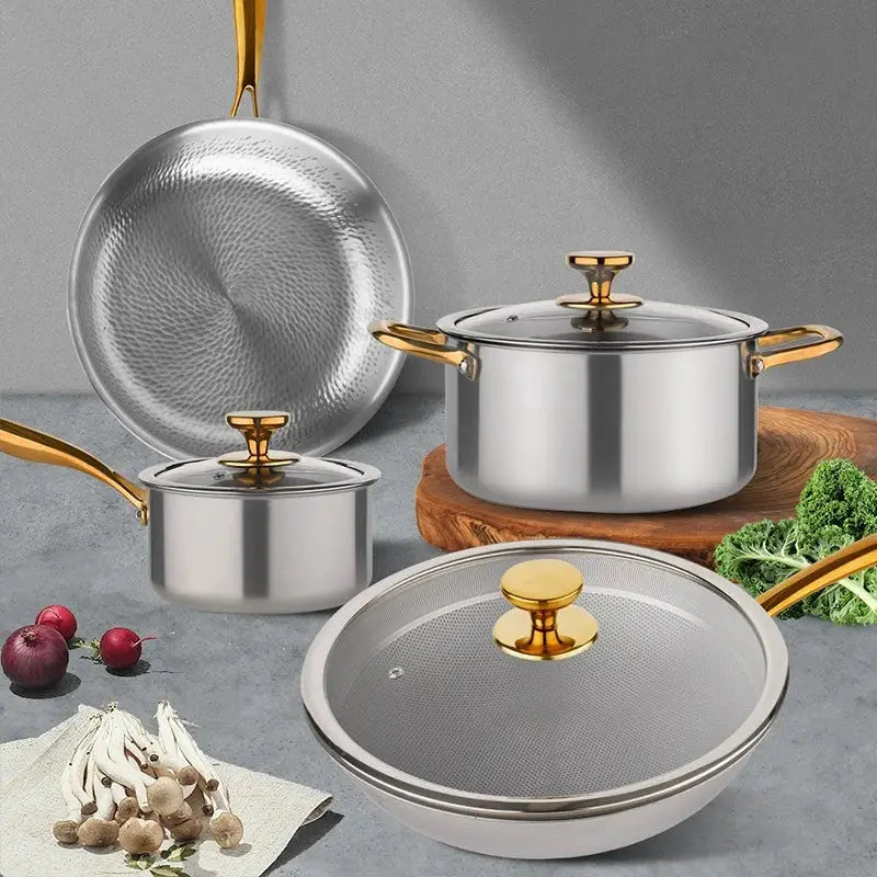Modern Minimalist Titanium Uncoated Cookware Set – Orniture™