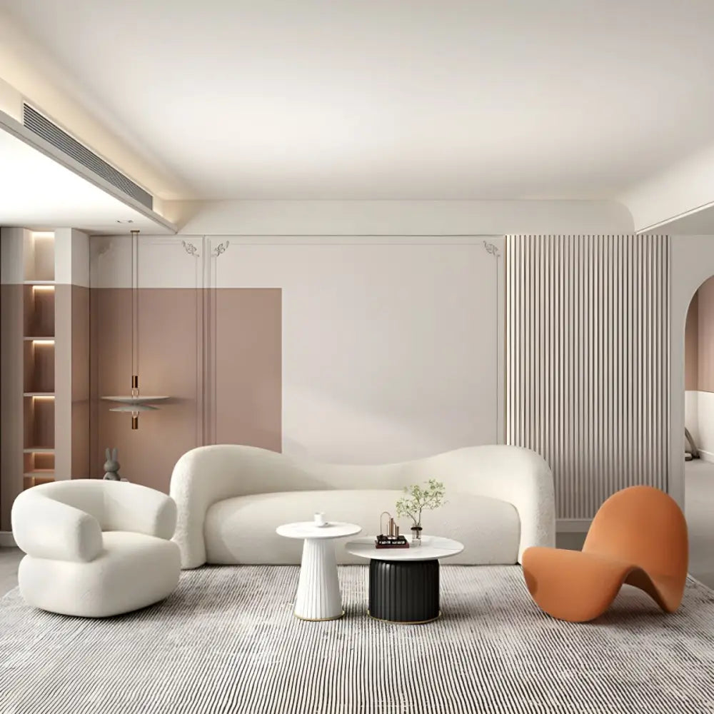 Modern Nordic Art Style Creative Aesthetic Sofa - White Sofa - Sofa