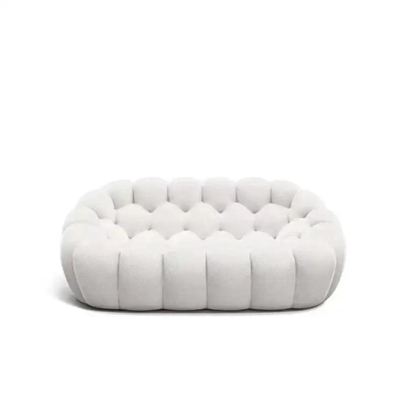 3 Seater Modern Nordic Bubble Compressed Sofa - White - 190 x 106 x 75 CM - Compressed Sofa